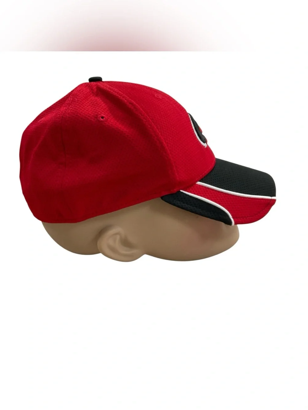 Carolina Hurricanes New Era 39THIRTY Flex Fit Hat Red Black NHL M/L Canes